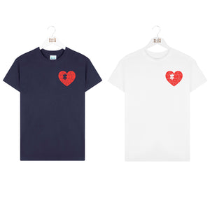 Heart Jigsaw Matching Tshirt Set for Mum and Baby