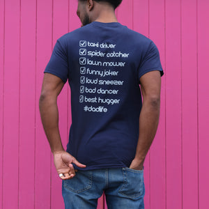Personsalised Year 'Dadlife' Back Print Mens Tshirt