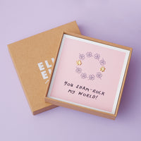 Gold Plated Clover Stud Valentines Earrings