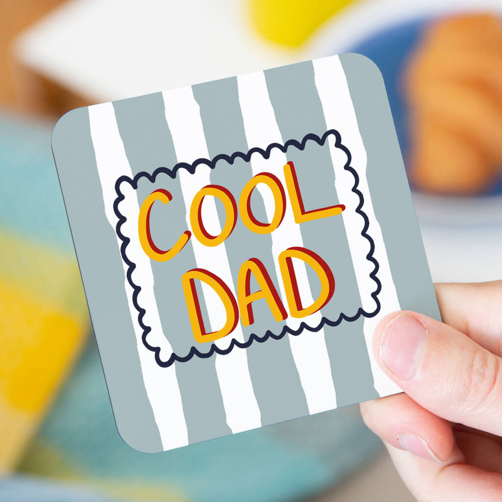 Cool Dad Striped Coaster