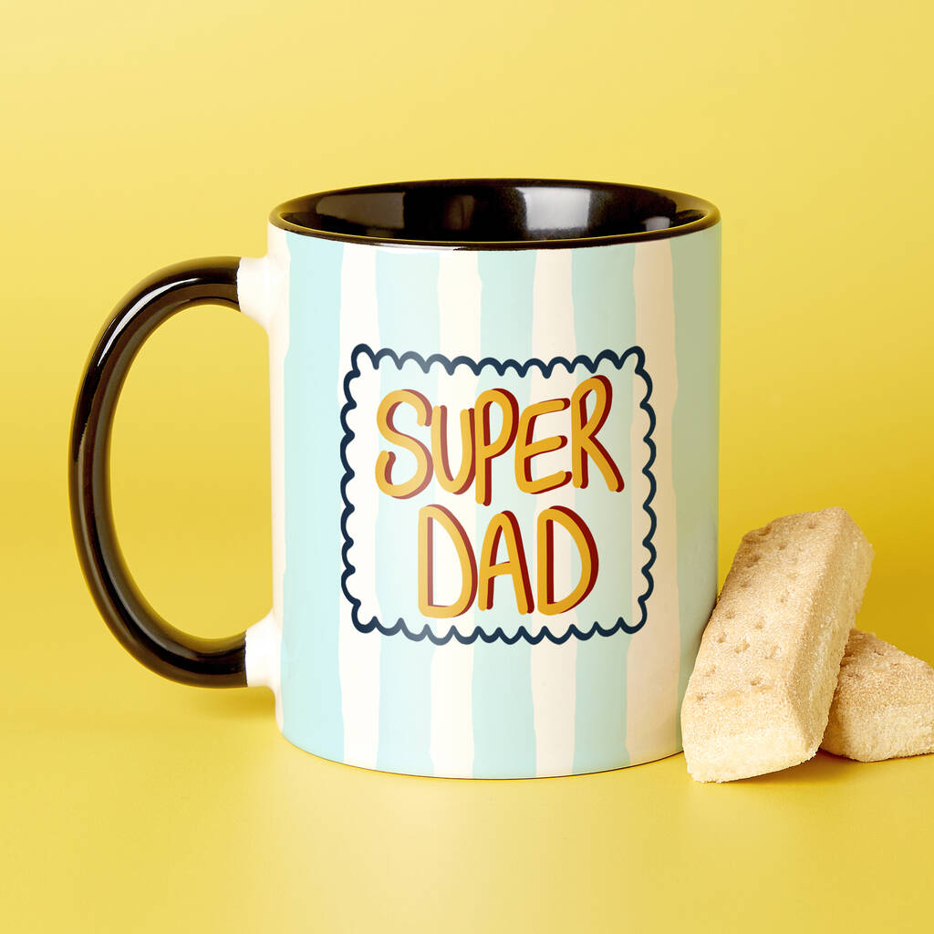 Super Dad Striped Design Mug