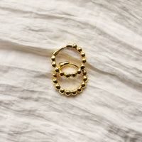 Gold Bobble Huggie Hoop Earrings