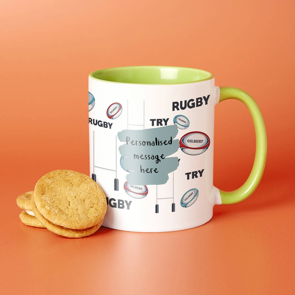 Choose Your Message Rugby Mug For Dad