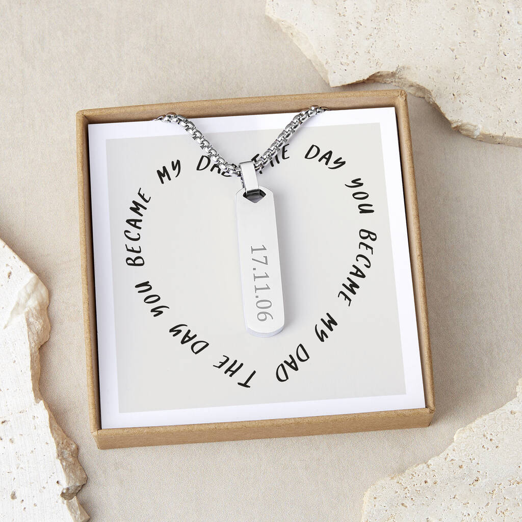 Special Date Personalised Pendant For Dad