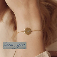 Personalised Real Handwriting Gold Bracelet