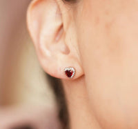 January Birthstone Earrings Garnet