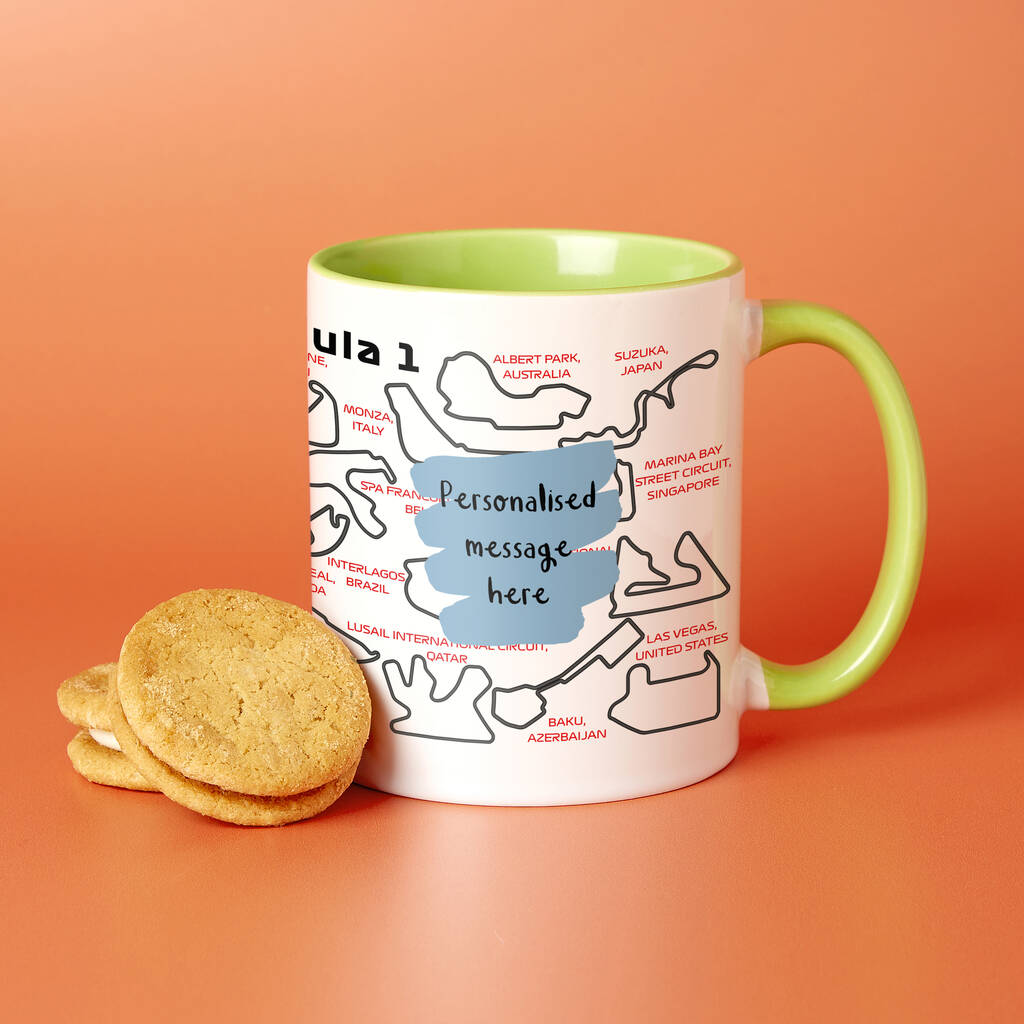 Choose Your Message Formula One Circuits Mug For Dad