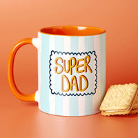 Super Dad Striped Design Mug