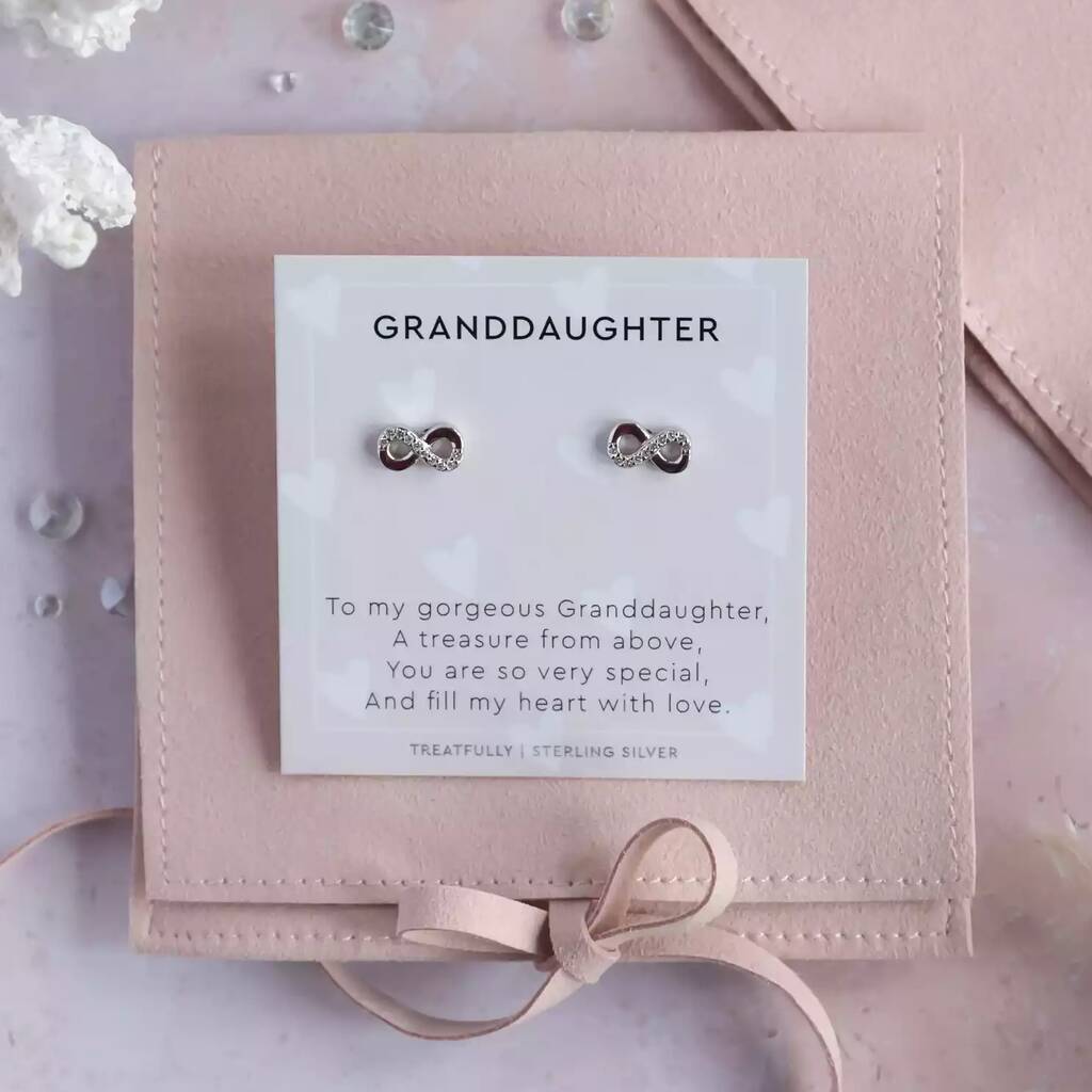 Granddaughter Earrings Studs