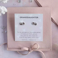 Granddaughter Earrings Studs