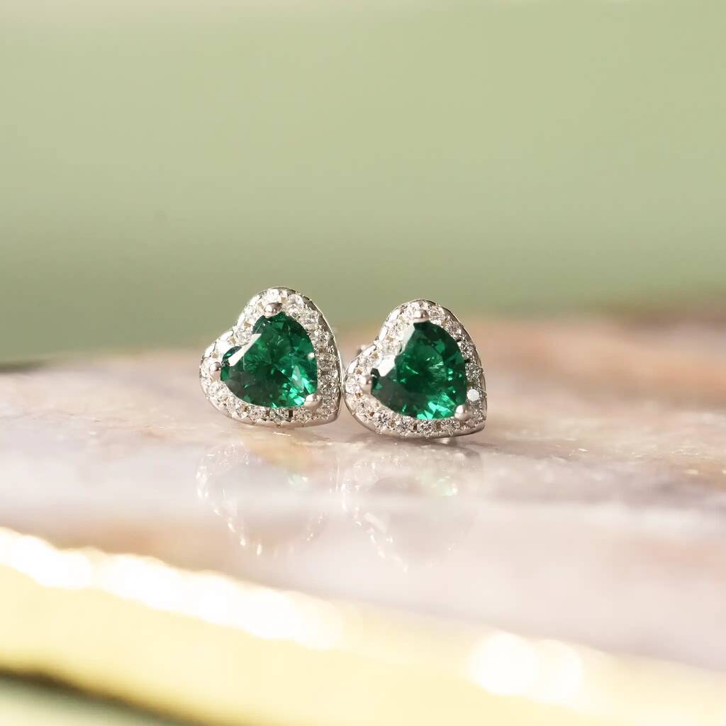 May Birthstone Earrings Emerald