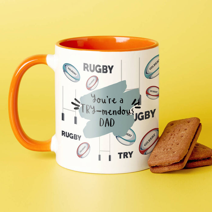 Choose Your Message Rugby Mug For Dad