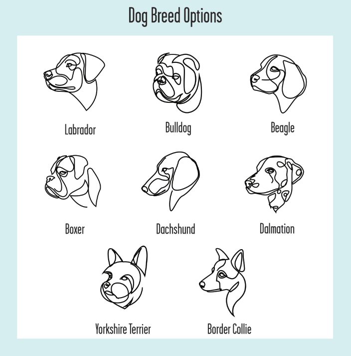 Personalised Dog Breed Silver Plated Necklace