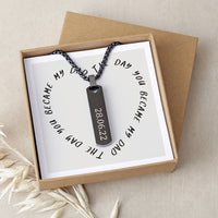 Special Date Personalised Pendant For Dad