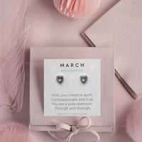 March Birthstone Earrings Aquamarine