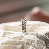 Silver Bezel Set Earrings
