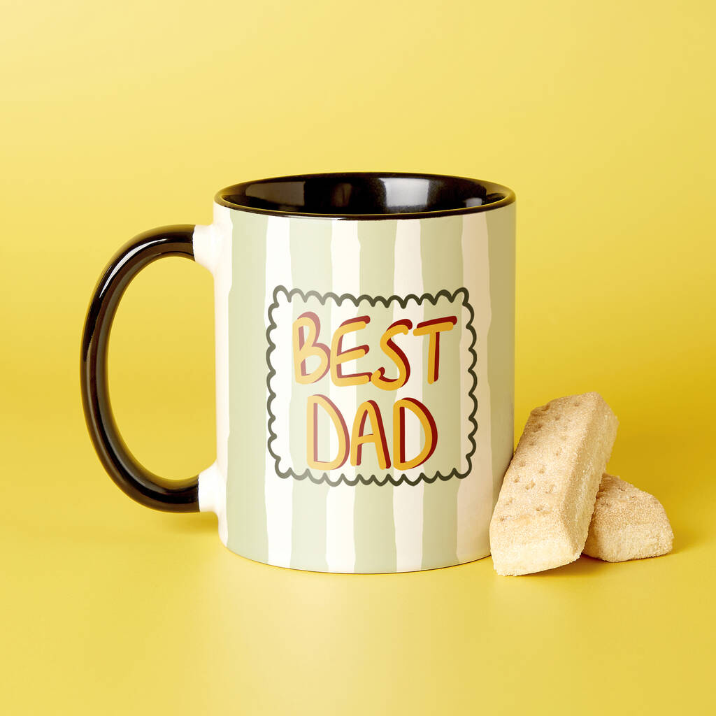 Best Dad Striped Design Mug