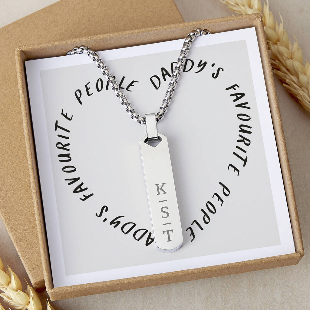 Personalised Daddy's Favourite People Initial Pendant