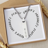 Personalised Daddy's Favourite People Initial Pendant
