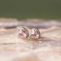 October Birthstone Earrings Pink Tourmaline