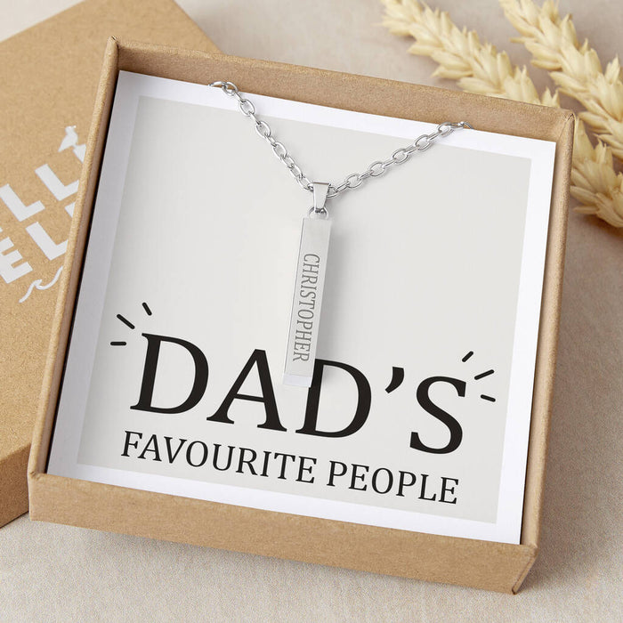 Dad's Favourite People Personalised Names Necklace