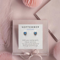 September Birthstone Earrings Sapphire