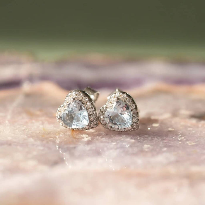 March Birthstone Earrings Aquamarine