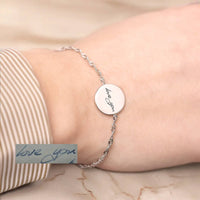 Personalised Real Handwriting Silver Bracelet