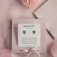 August Birthstone Earrings Peridot