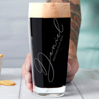 Personalised Wedding Best Man Beer Glass