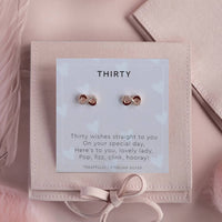 30th Birthday Earring Studs