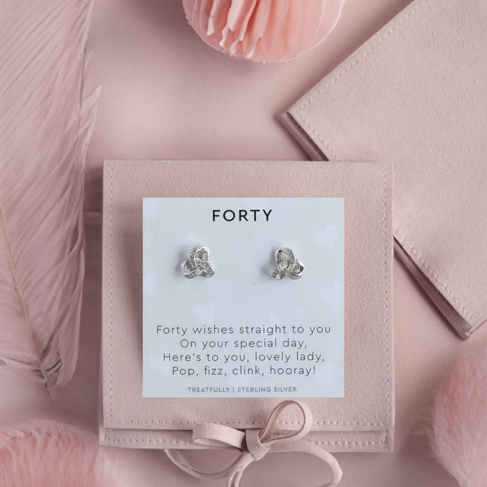 40th Birthday Earring Studs