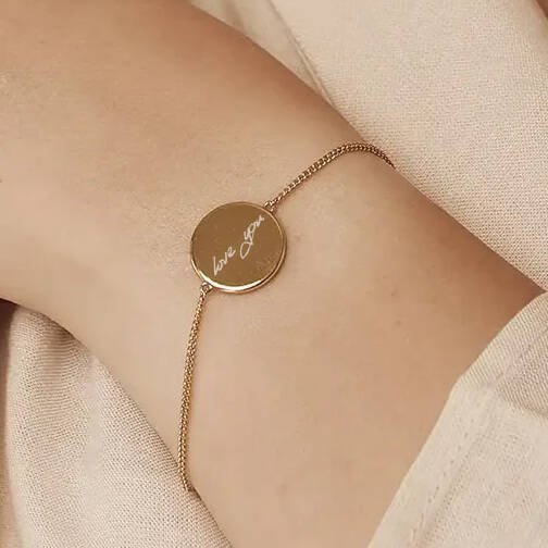 Personalised Real Handwriting Gold Bracelet
