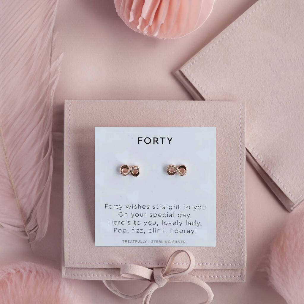 40th Birthday Earring Studs