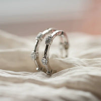 Silver Zirconia Hoop Earrings