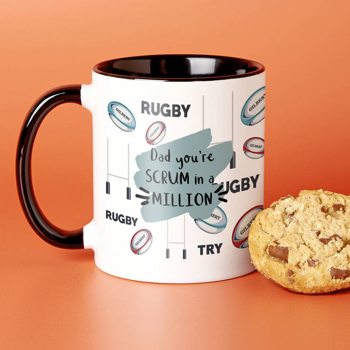 Choose Your Message Rugby Mug For Dad