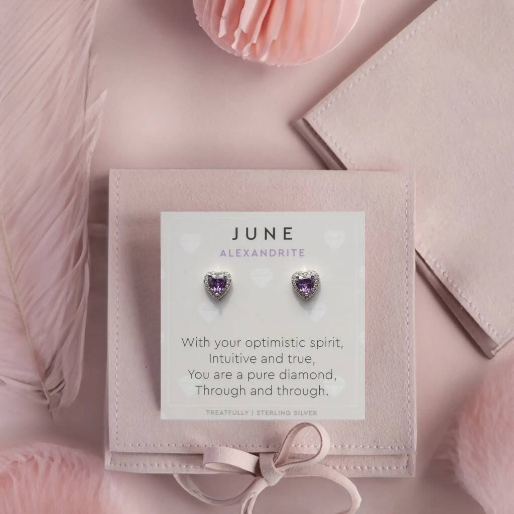 June Birthstone Earrings Alexandrite