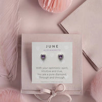 June Birthstone Earrings Alexandrite