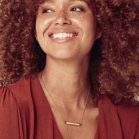 Personalised Spinning Bar Necklace Gold