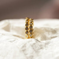 Gold Bezel Set Earrings