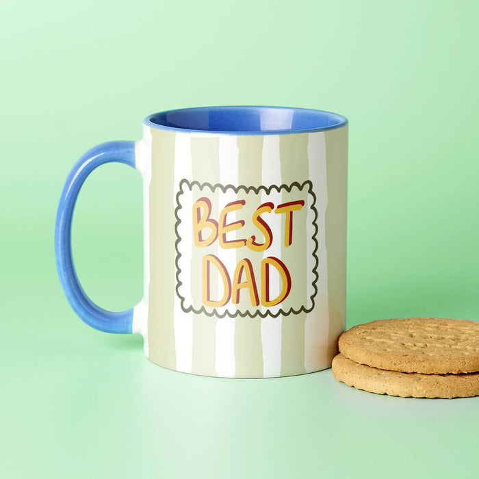 Best Dad Striped Design Mug