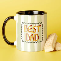 Best Dad Striped Coaster
