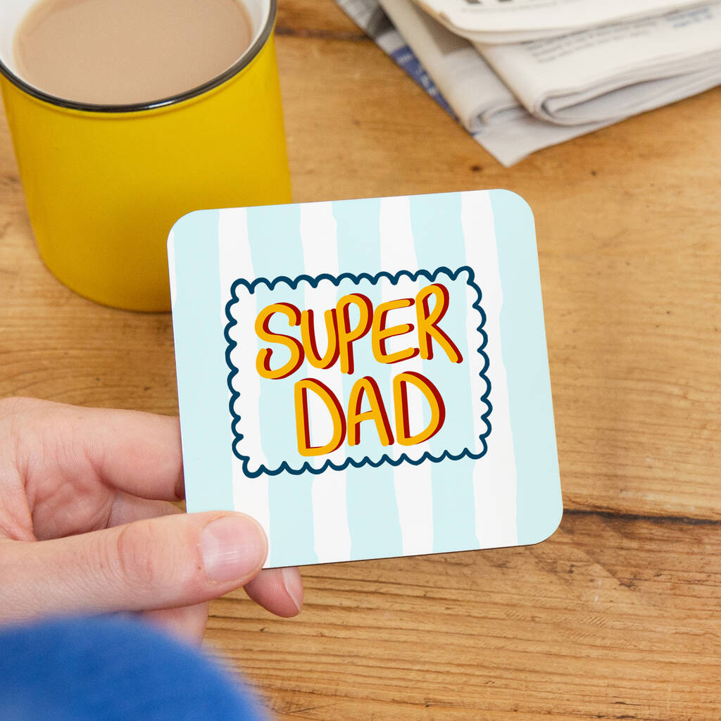 Super Dad Striped Coaster