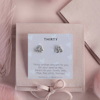 30th Birthday Earring Studs