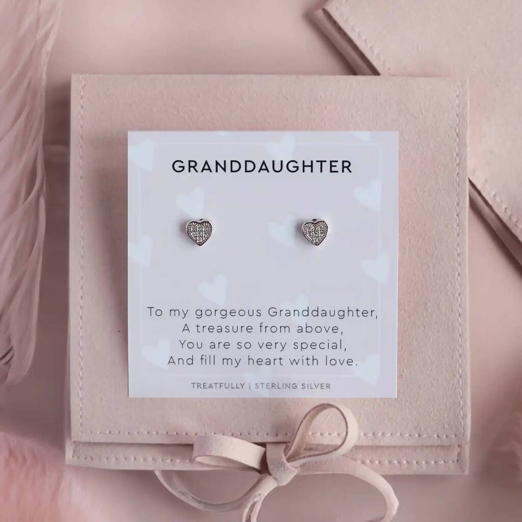 Granddaughter Earrings Studs