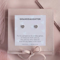 Granddaughter Earrings Studs