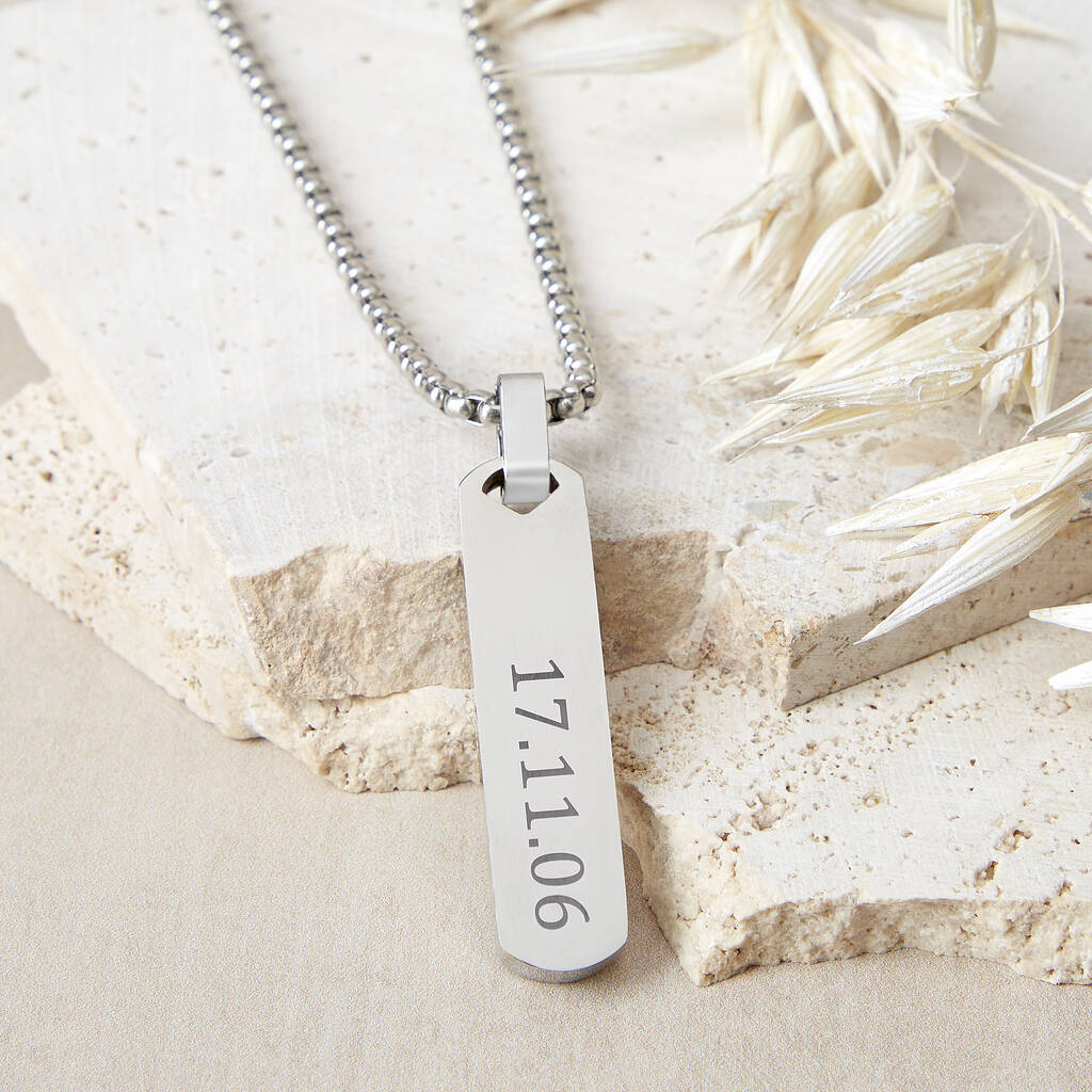 Special Date Personalised Pendant For Dad