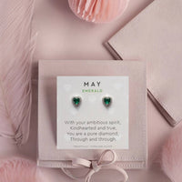 May Birthstone Earrings Emerald