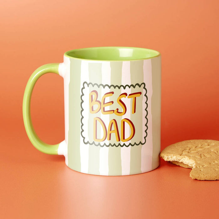 Best Dad Striped Design Mug