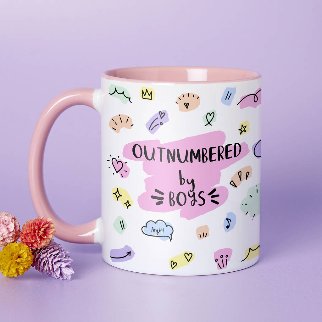 Choose Your Design Outnumbered By Boys Mother's Day Mug